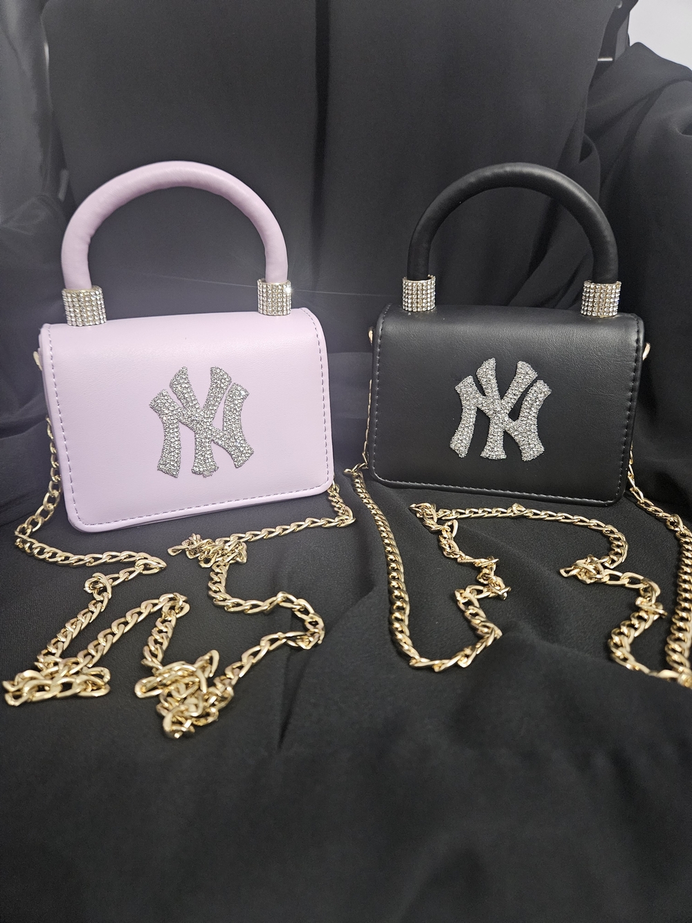 ✨ Y2K NY Rhinestone Mini Top Handle Crossbody Bags - Set of 2 ✨